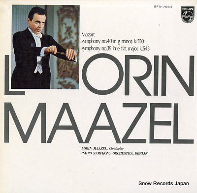 MAAZEL, LORIN mozart; symphony no.40 & 39 SFX-7934