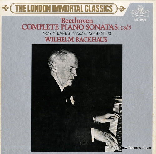 BACKHAUS, WILHELM beethoven; complete piano sonatas vol.6 MZ5006