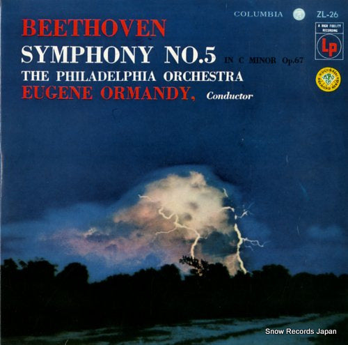 ORMANDY, EUGENE beethoven; symphony no.5 ZL-26