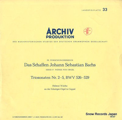 WALCHA, HELMUT bach; triosonaten nr.2-5, bwv 526-529 14157
