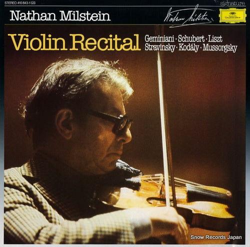 MILSTEIN, NATHAN violin recital 410843-1