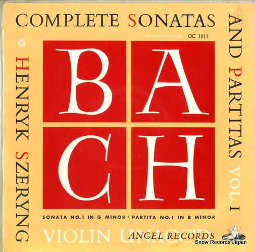 SZERYNG, HENRYK bach; complete sonatas and partitas vol.1 OC1011