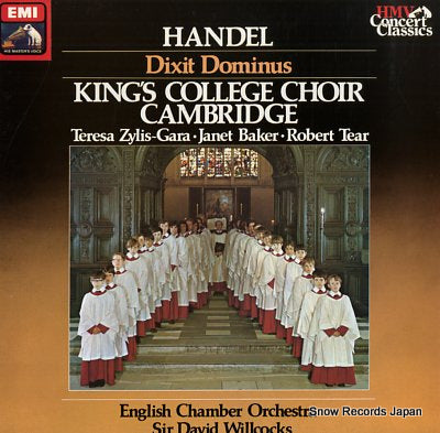 WILLCOCKS, DAVID handel; dixit dominus SXLP30444