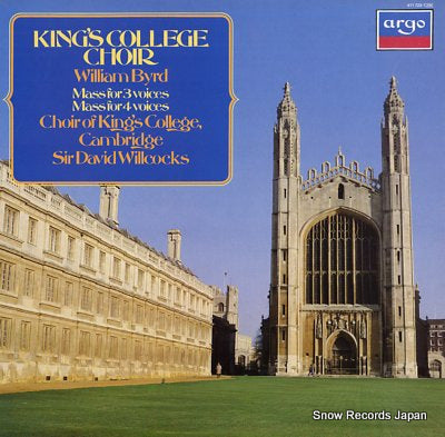WILLCOCKS, DAVID byrd; mass for 3 & 4 voices 411723-1