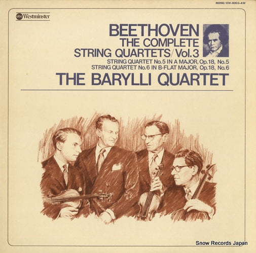 BARYLLI QUARTET, THE beethoven; the complete string quartets vol.3 OW-8003-AW