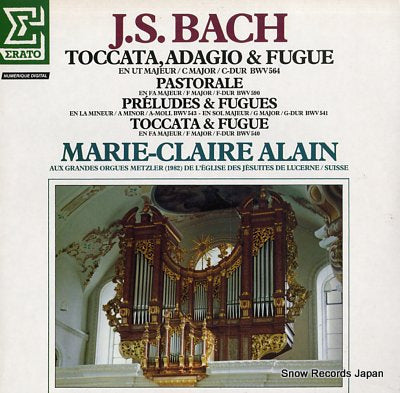 ALAIN, MARIE-CLAIRE bach; toccata, adagio & fugue NUM75294