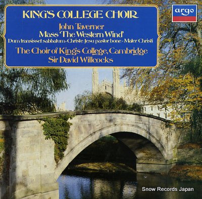 WILLCOCKS, DAVID taverner; mass "the western wind" 411724-1