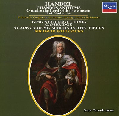 WILLCOCKS, DAVID handel; chandos anthems nos.9 & 11 411980-1