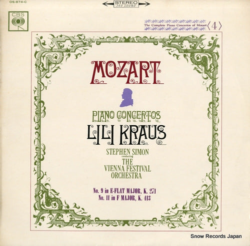 KRAUS, LILI mozart; the complete piano concertos 4 OS-874-C