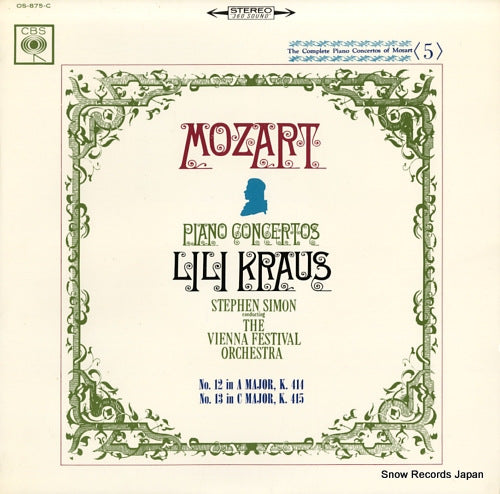 KRAUS, LILI mozart; the complete piano concertos 5 OS-875-C