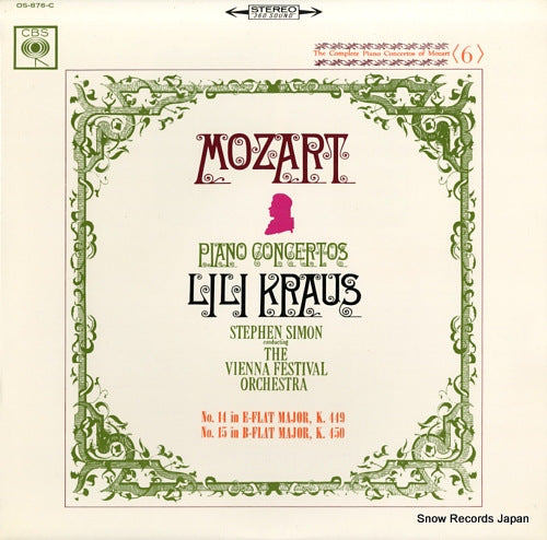 KRAUS, LILI mozart; the complete piano concertos 6 OS-876-C