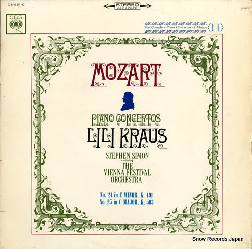 KRAUS, LILI mozart; the complete piano concertos 11 OS-881-C