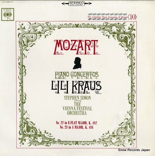 KRAUS, LILI mozart; piano concertos nos.22 and nos.23 OS-880-C