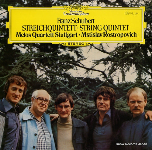 MELOS QUARTETT STUTTGART schubert; string quintet MG1136