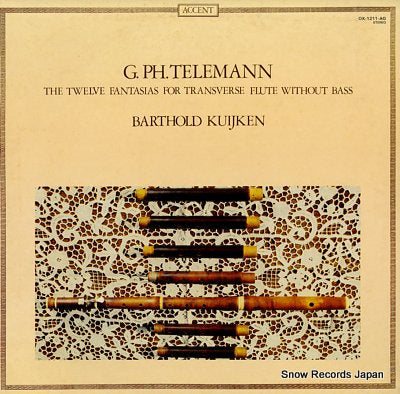 KUIJKEN, BARTHOLD telemann; the twelve fantasias for transverse flute without bass OX-1211-AG