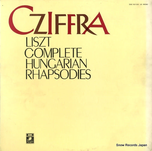 CZIFFRA, GYORGY liszt; complete hungarian rhapsodies EAC-60124-25