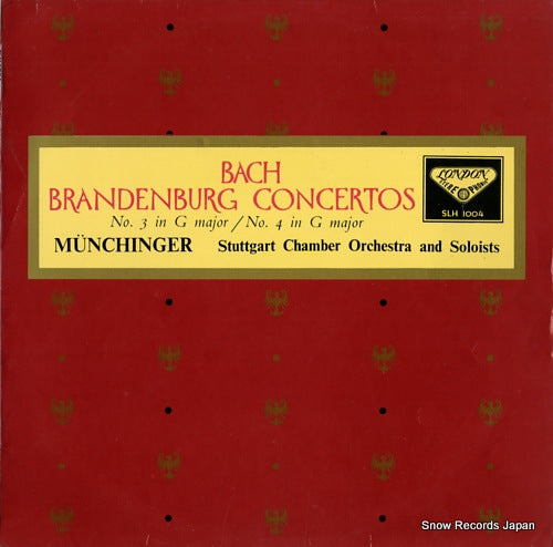 MUNCHINGER, KARL bach; brandenburg concertos nos.3&4 SLH1004