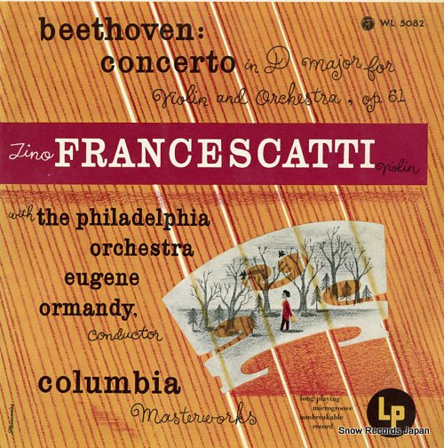 FRANCESCATTI, ZINO beethoven; concerto in d major for violin and orchestra WL5082