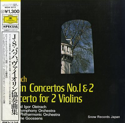 OISTRACH, DAVID bach; violin concertos no.1 & 2 MGW5212