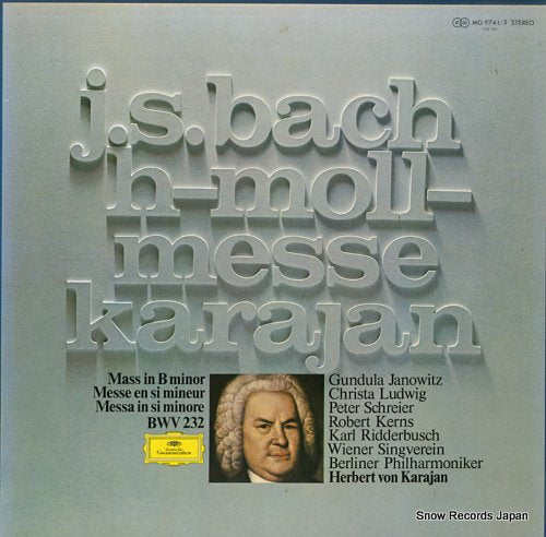 KARAJAN, HERBERT VON bach; h-moll-messe MG9741/3