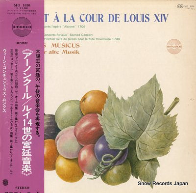 CONCENTUS MUSICS ENSEMBLE FUR ALTE MUSIK concert a la cour de louis xiv MO1030