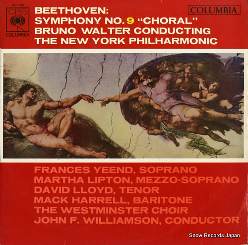 WALTER, BRUNO beethoven; symphony no.9 "choral" OL-180