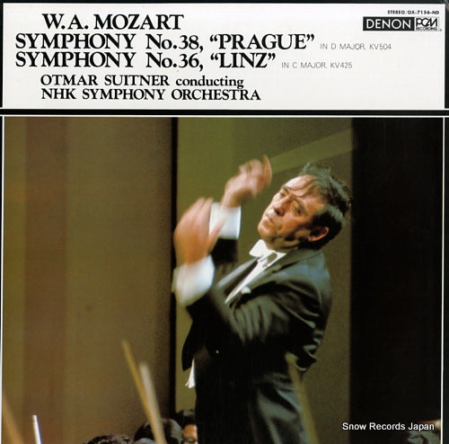SUITNER, OTMAR mozart; symphony no.38 "prague" & 36 "linz" OX-7156-ND