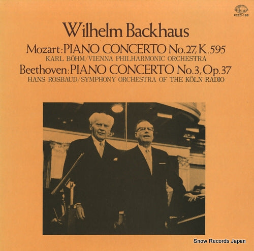 BACKHAUS, WILHELM mozart; piano concerto no.27, k.595 K22C-168