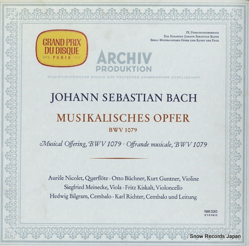 RICHTER, KARL bach; musikalisches opfer bwv1079 198320
