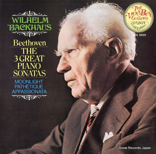 BACKHAUS, WILHELM beethoven; the 3 great piano sonatas SLC6025