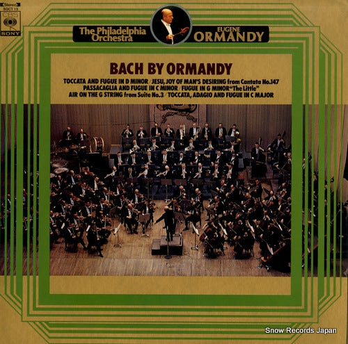 ORMANDY, EUGENE bach by ormandy SOCT15