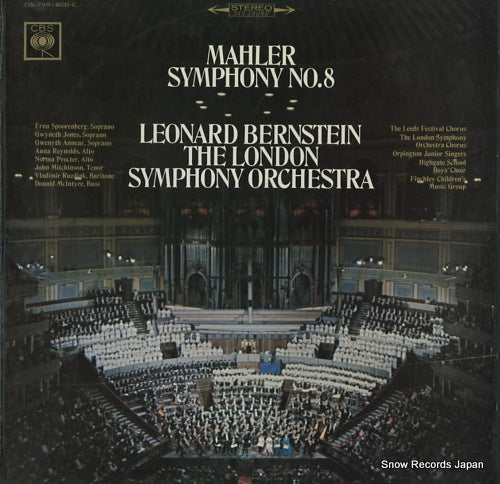 BERNSTEIN, LEONARD mahler; symphony no.8 OS-799-C
