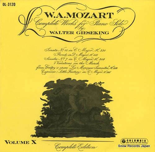 GIESEKING, WALTER mozart; complete works for piano solo vol.10 OL-3120