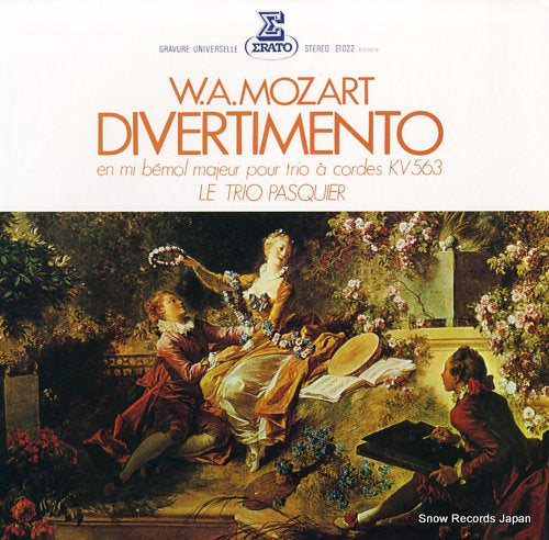 TRIO PASQUIER, LE mozart; divertimento kv563 E-1022