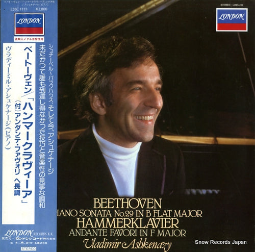 ASHKENAZY, VLADIMIR beethoven; piano sonata no.29 "hammerklavier" L28C1111