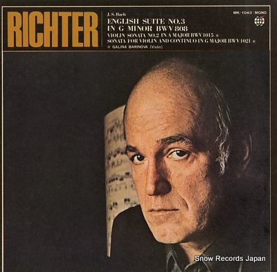 RICHTER, SVIATOSLAV bach; english suite no.3 in g minor bwv808 MK-1043