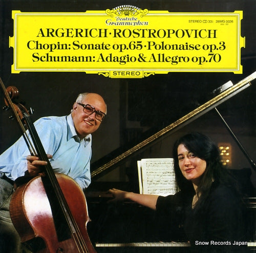 ARGERICH, MARTHA - ROSTROPOVICH, MSTISLAV chopin; sonate op.65, polonaise op.3 28MG0026
