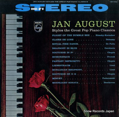 AUGUST, JAN jan august styles the great pop piano classics SM-7044
