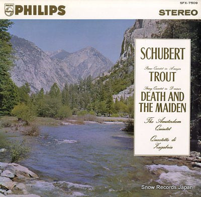 AMSTERDAM QUINTET, THE / QUARTETTO DI ZAGABRIA schubert; "trout" / "death and maiden" SFX-7509