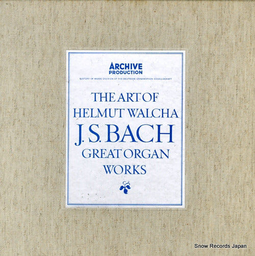 WALCHA, HELMUT the art of helmut walcha / bach; great organ works SKL1306