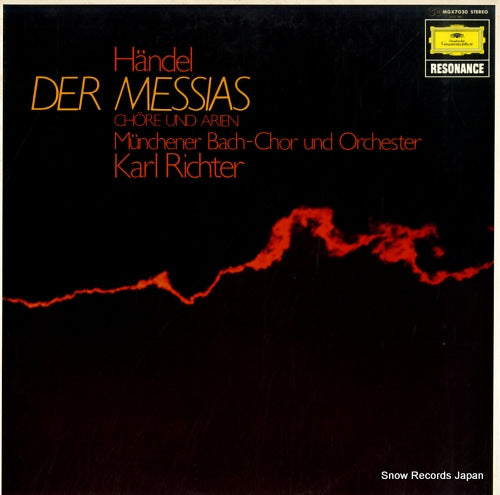 RICHTER, KARL handel; der messias MGX7030