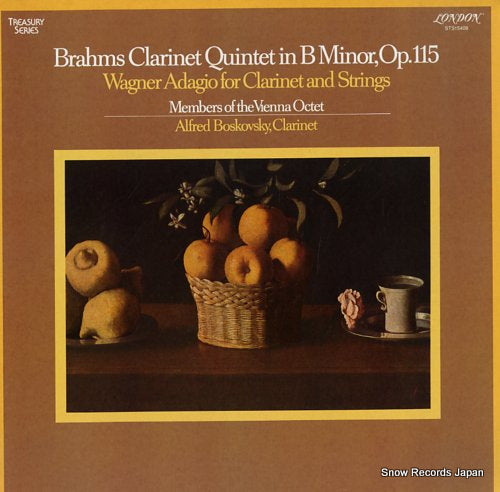 BOSKOVSKY, ALFRED brahms; clarinet quintet in b minor, op.15 STS15408