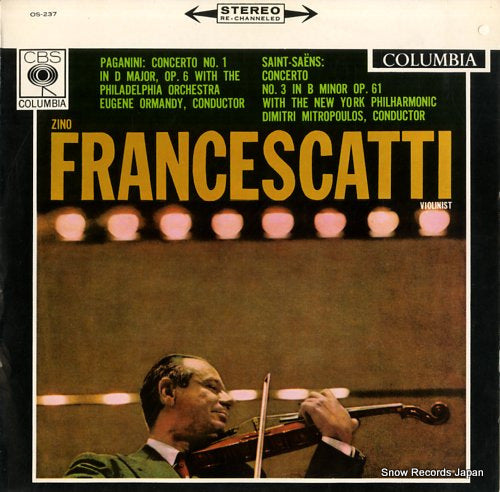 FRANCESCATTI, ZINO paganini; concerto no.1 in d major, op.6 OS-237