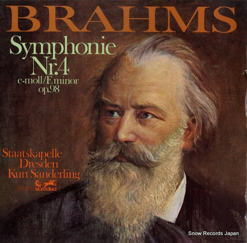 SANDERLING, KURT brahms; symphonie nr.4 e-moll op.98 86621KK