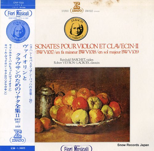 BARCHET, REINHOLD / ROBERT VEYRON-LACROIX bach; les six sonates pour violon et clavecin 2 ERA-1022