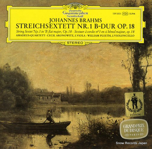 AMADEUS QUARTETT brahms; string sextet no.1 in b flat major, op.18 139353