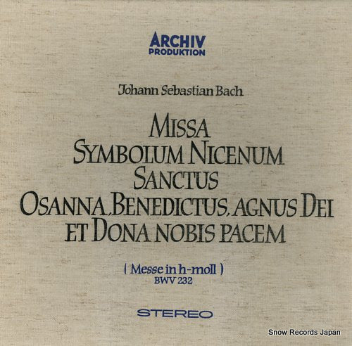 RICHTER, KARL bach; messe in h-moll bwv232 198190/92/2710001