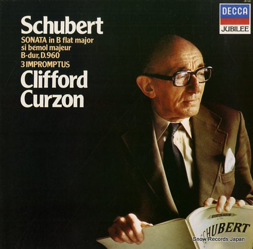 CURZON, CLIFFORD schubert; sonata in b flat major d.960 JB140