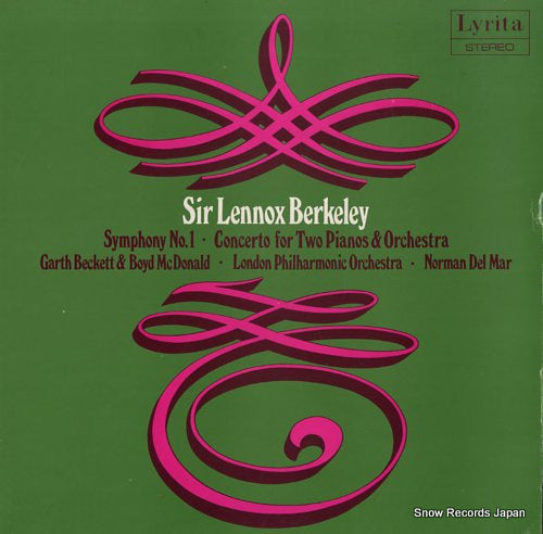 DEL MAR, NORMAN berkeley; symphony no.1 SRCS.80