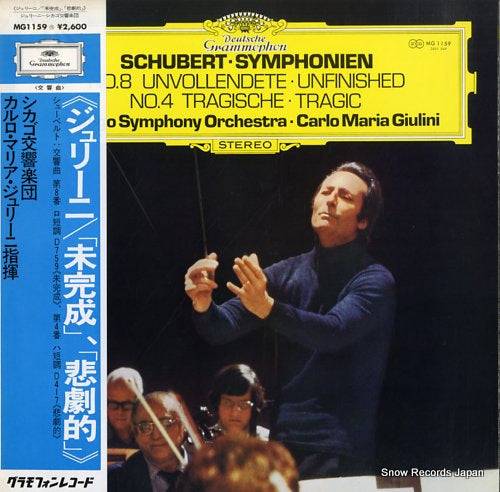 GIULINI, CARLO MARIA schubert; symphony no.8 "unfinished", no.4 "tragic" MG1159